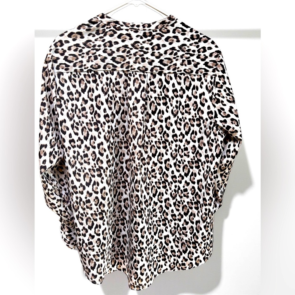 Jones New York Leopard Print Button-Up Blouse XL - Picture 2 of 6